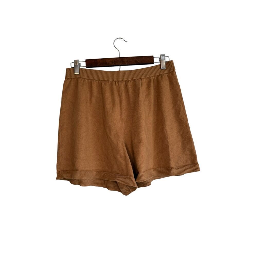 J.Crew High Waisted Cotton Cashmere Sweater Shorts Camel Size Small